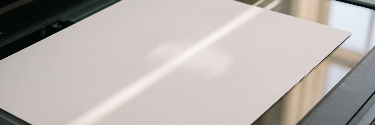 Document and plan scanning – a page on the scanner glass under the scan light